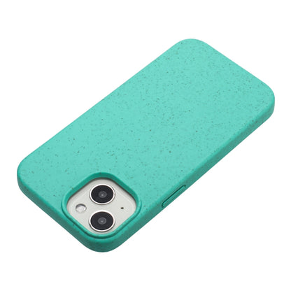 For iPhone 14 Wheat MagSafe Magnetic Straw Material + TPU Phone Case(Green) by buy2fix