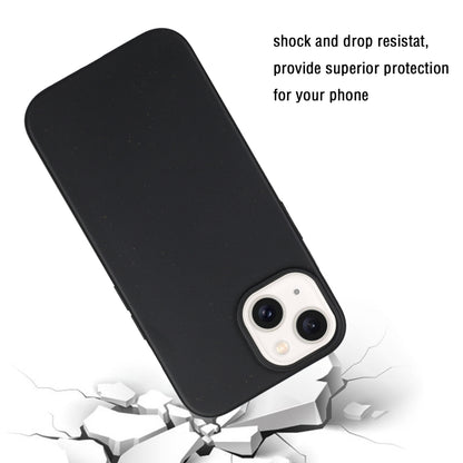 For iPhone 13 Wheat MagSafe Magnetic Straw Material + TPU Phone Case(Black) by buy2fix