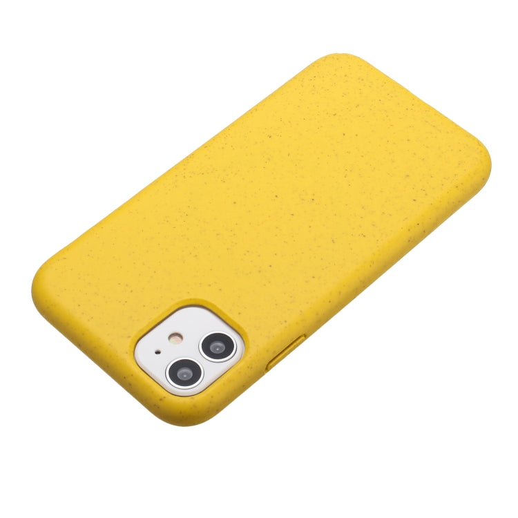 For iPhone 12 Wheat MagSafe Magnetic Straw Material + TPU Phone Case(Yellow) by buy2fix