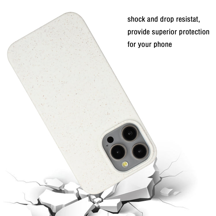 For iPhone 12 Pro Max Wheat MagSafe Magnetic Straw Material + TPU Phone Case(White) by buy2fix