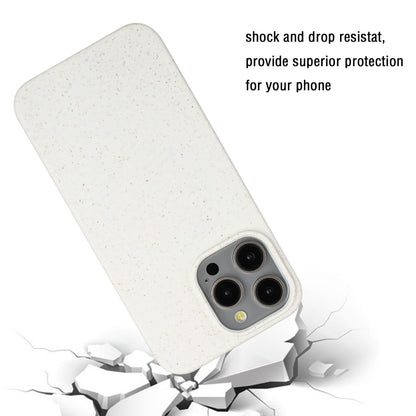For iPhone 12 Pro Max Wheat MagSafe Magnetic Straw Material + TPU Phone Case(White) by buy2fix