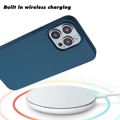 For iPhone 12 Pro Max Wheat MagSafe Magnetic Straw Material + TPU Phone Case(Blue) by buy2fix