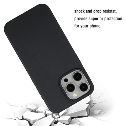 For iPhone 12 Pro Max Wheat MagSafe Magnetic Straw Material + TPU Phone Case(Black) by buy2fix