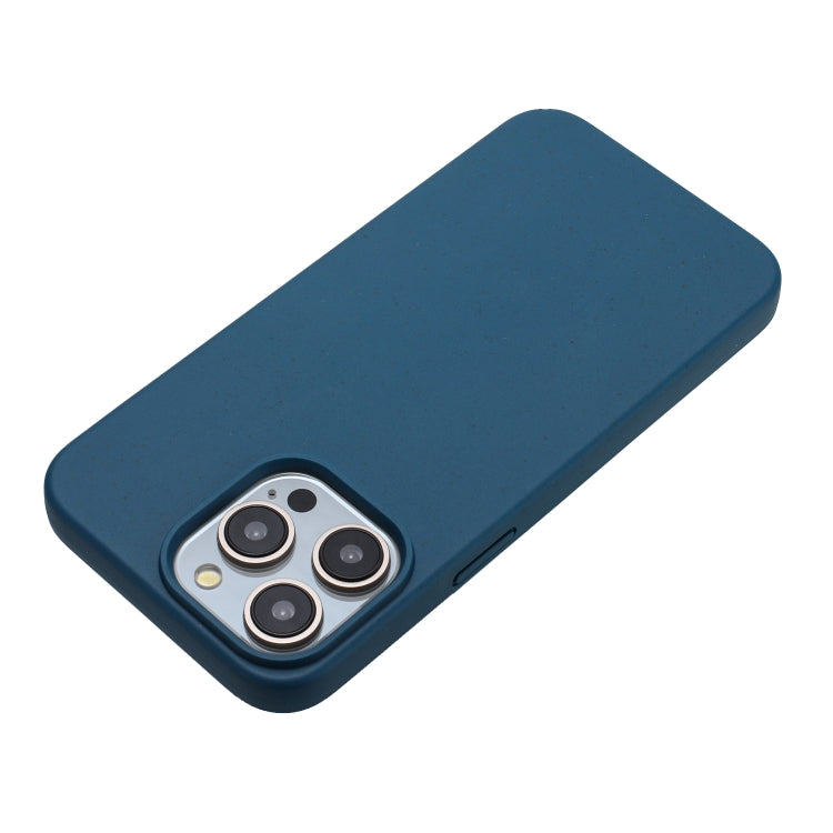 For iPhone 11 Pro Max Wheat MagSafe Magnetic Straw Material + TPU Phone Case(Blue) by buy2fix