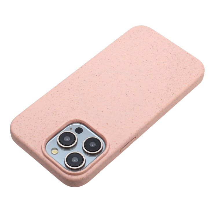 For iPhone 11 Pro Max Wheat MagSafe Magnetic Straw Material + TPU Phone Case(Pink) by buy2fix