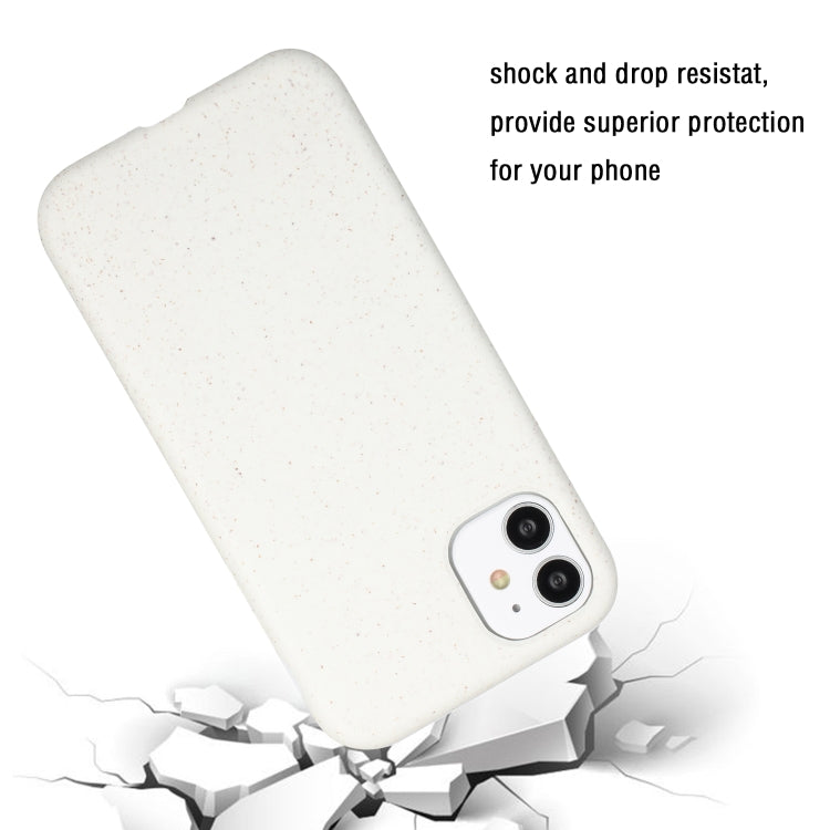 For iPhone 11 Wheat MagSafe Magnetic Straw Material + TPU Phone Case(White) by buy2fix