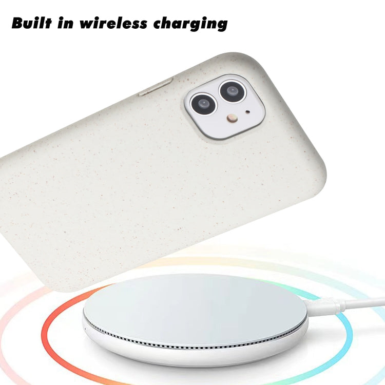 For iPhone 11 Wheat MagSafe Magnetic Straw Material + TPU Phone Case(White) by buy2fix