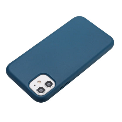 For iPhone 11 Wheat MagSafe Magnetic Straw Material + TPU Phone Case(Blue) by buy2fix