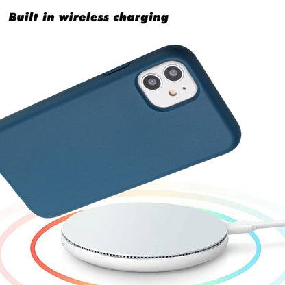 For iPhone 11 Wheat MagSafe Magnetic Straw Material + TPU Phone Case(Blue) by buy2fix