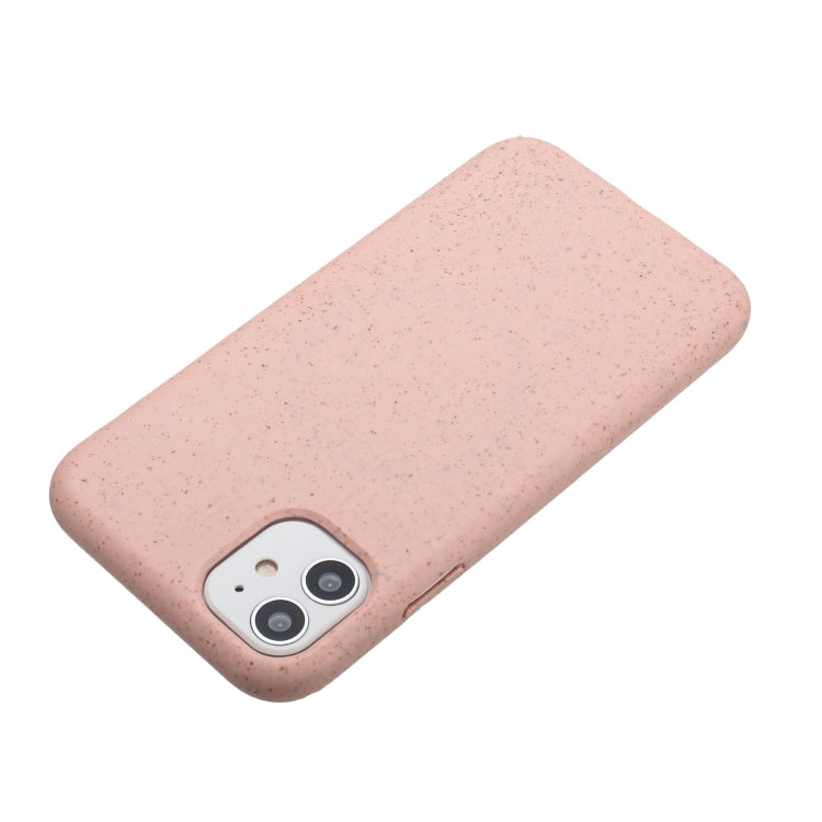 For iPhone 11 Wheat MagSafe Magnetic Straw Material + TPU Phone Case(Pink) by buy2fix