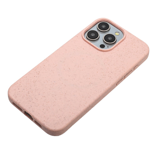 For iPhone 11 Pro Wheat MagSafe Magnetic Straw Material + TPU Phone Case(Pink) by buy2fix