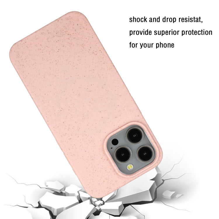 For iPhone 11 Pro Wheat MagSafe Magnetic Straw Material + TPU Phone Case(Pink) by buy2fix