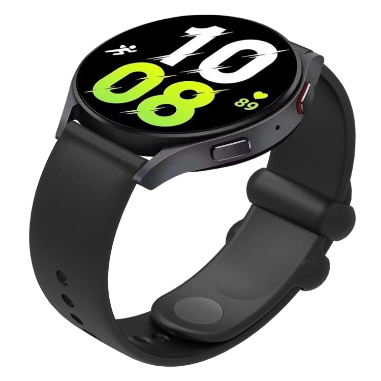 18mm Universal Solid Color Reverse Buckle Silicone Watch Band(Black) - 18mm Bands by buy2fix | Online Shopping UK | buy2fix