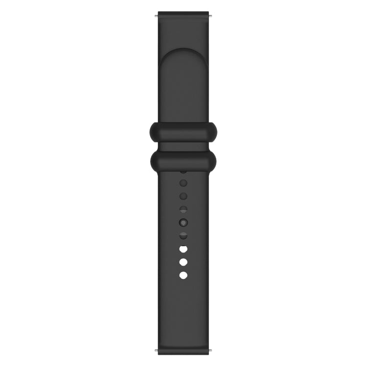 18mm Universal Solid Color Reverse Buckle Silicone Watch Band(Black) - 18mm Bands by buy2fix | Online Shopping UK | buy2fix