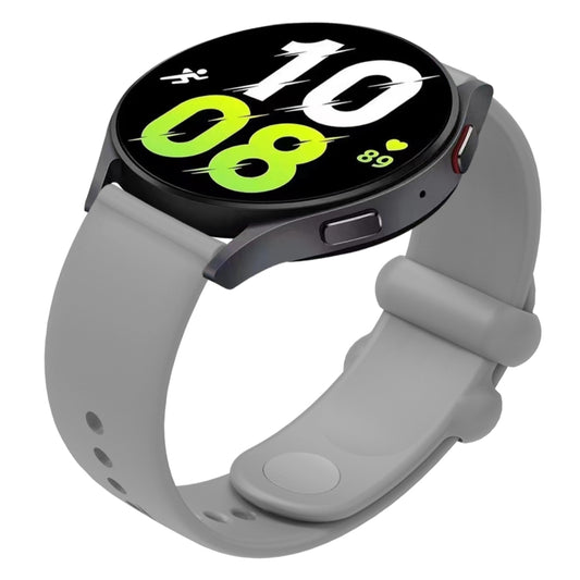 18mm Universal Solid Color Reverse Buckle Silicone Watch Band(Grey) - 18mm Bands by buy2fix | Online Shopping UK | buy2fix