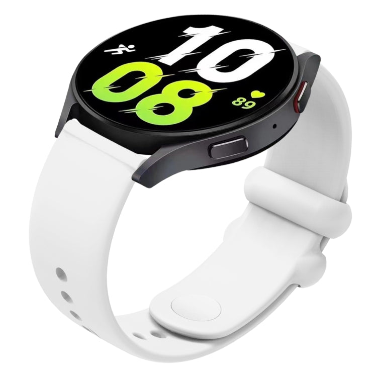 18mm Universal Solid Color Reverse Buckle Silicone Watch Band(White) - 18mm Bands by buy2fix | Online Shopping UK | buy2fix