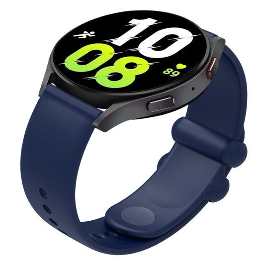 18mm Universal Solid Color Reverse Buckle Silicone Watch Band(Dark Blue) - 18mm Bands by buy2fix | Online Shopping UK | buy2fix