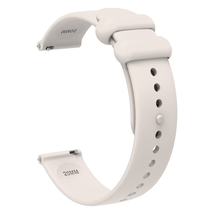 18mm Universal Solid Color Reverse Buckle Silicone Watch Band(Starlight Color) - 18mm Bands by buy2fix | Online Shopping UK | buy2fix
