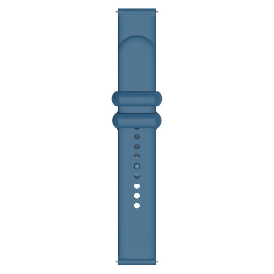 18mm Universal Solid Color Reverse Buckle Silicone Watch Band(Blue) - 18mm Bands by buy2fix | Online Shopping UK | buy2fix