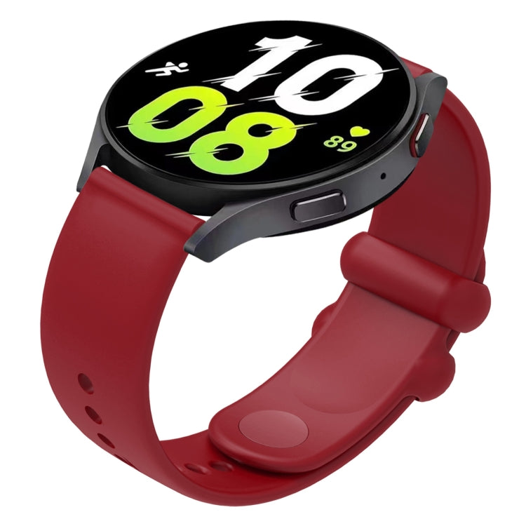 18mm Universal Solid Color Reverse Buckle Silicone Watch Band(Wine Red) - 18mm Bands by buy2fix | Online Shopping UK | buy2fix