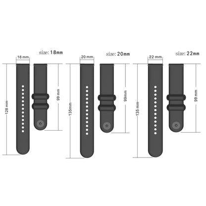 18mm Universal Solid Color Reverse Buckle Silicone Watch Band(Starlight Color) - 18mm Bands by buy2fix | Online Shopping UK | buy2fix