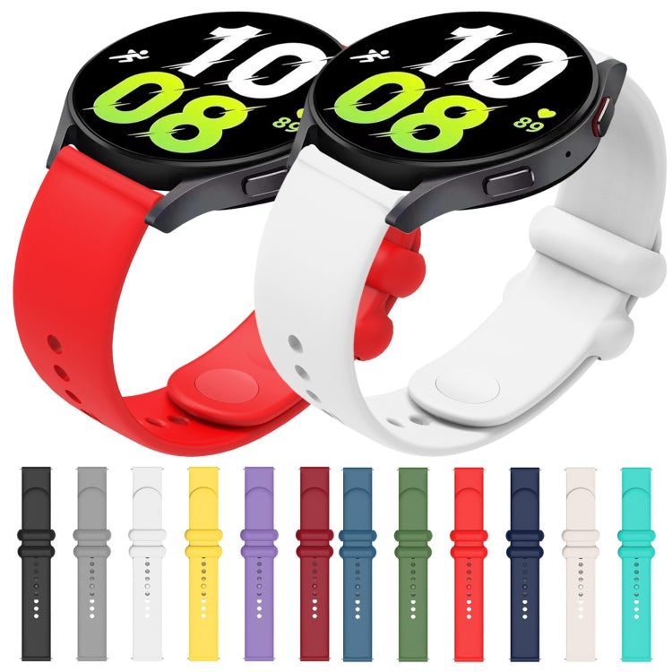 18mm Universal Solid Color Reverse Buckle Silicone Watch Band(Starlight Color) - 18mm Bands by buy2fix | Online Shopping UK | buy2fix