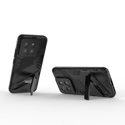 For Xiaomi 14 5G Punk Armor 2 in 1 PC + TPU Phone Case with Holder(Black) - Xiaomi Cases by buy2fix | Online Shopping UK | buy2fix