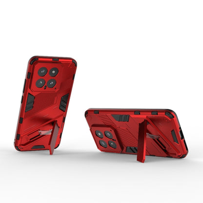 For Xiaomi 14 5G Punk Armor 2 in 1 PC + TPU Phone Case with Holder(Red) - Xiaomi Cases by buy2fix | Online Shopping UK | buy2fix