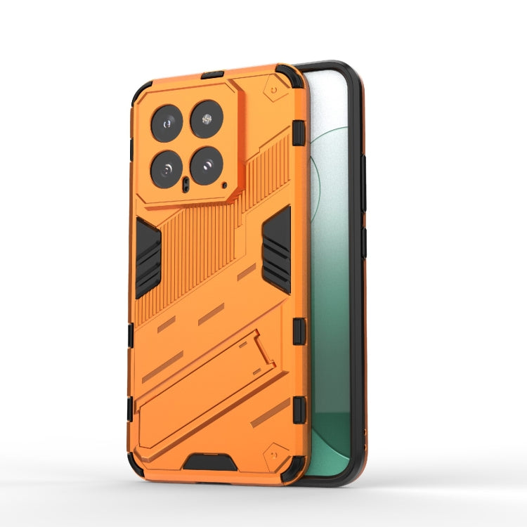 For Xiaomi 14 5G Punk Armor 2 in 1 PC + TPU Phone Case with Holder(Orange) - Xiaomi Cases by buy2fix | Online Shopping UK | buy2fix