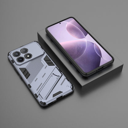 For Xiaomi Redmi K70 5G Punk Armor 2 in 1 PC + TPU Phone Case with Holder(Grey) - Xiaomi Cases by buy2fix | Online Shopping UK | buy2fix