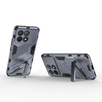 For Xiaomi Redmi K70 5G Punk Armor 2 in 1 PC + TPU Phone Case with Holder(Grey) - Xiaomi Cases by buy2fix | Online Shopping UK | buy2fix