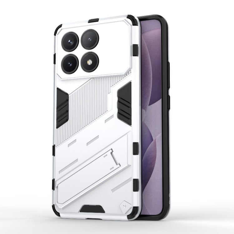 For Xiaomi Redmi K70 5G Punk Armor 2 in 1 PC + TPU Phone Case with Holder(White) by buy2fix