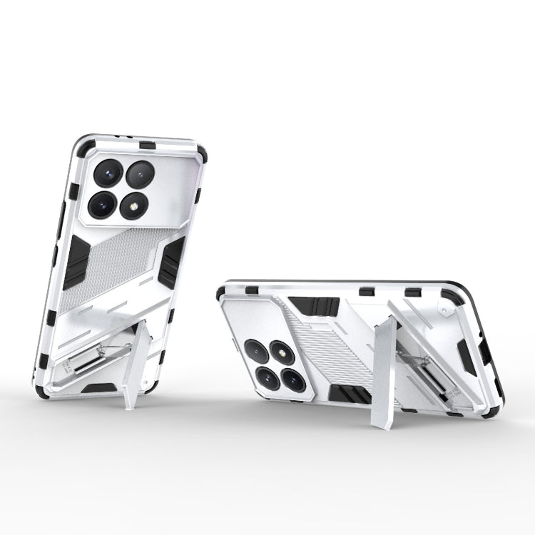 For Xiaomi Redmi K70 5G Punk Armor 2 in 1 PC + TPU Phone Case with Holder(White) by buy2fix