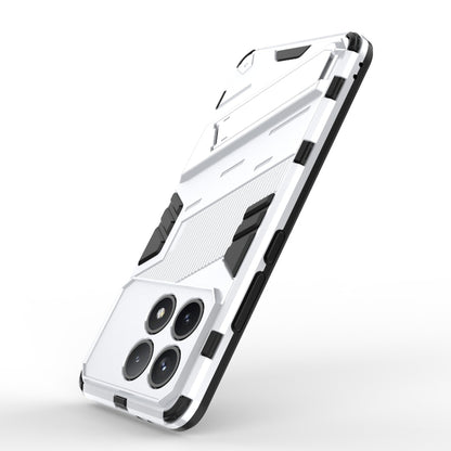 For Xiaomi Redmi K70 5G Punk Armor 2 in 1 PC + TPU Phone Case with Holder(White) by buy2fix