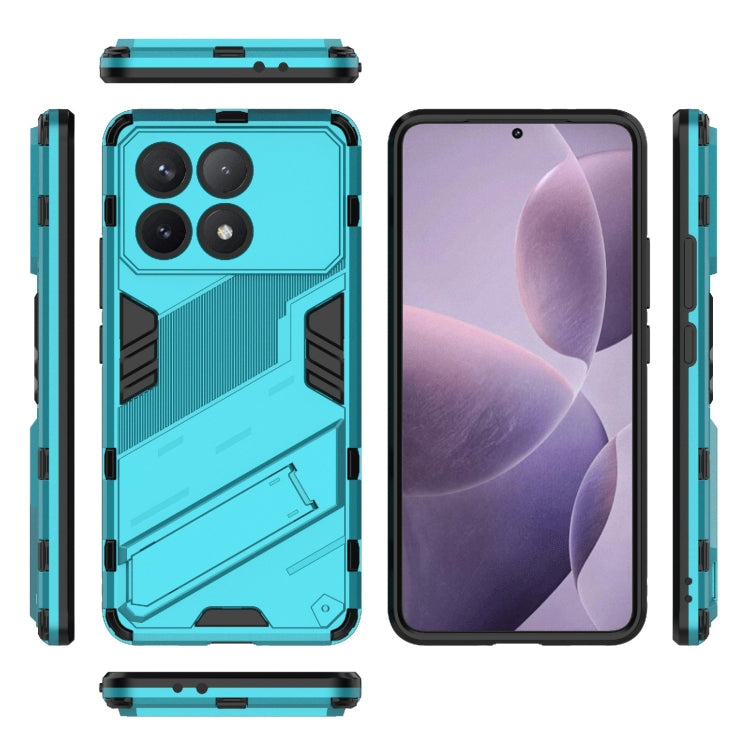 For Xiaomi Redmi K70 5G Punk Armor 2 in 1 PC + TPU Phone Case with Holder(Blue) by buy2fix