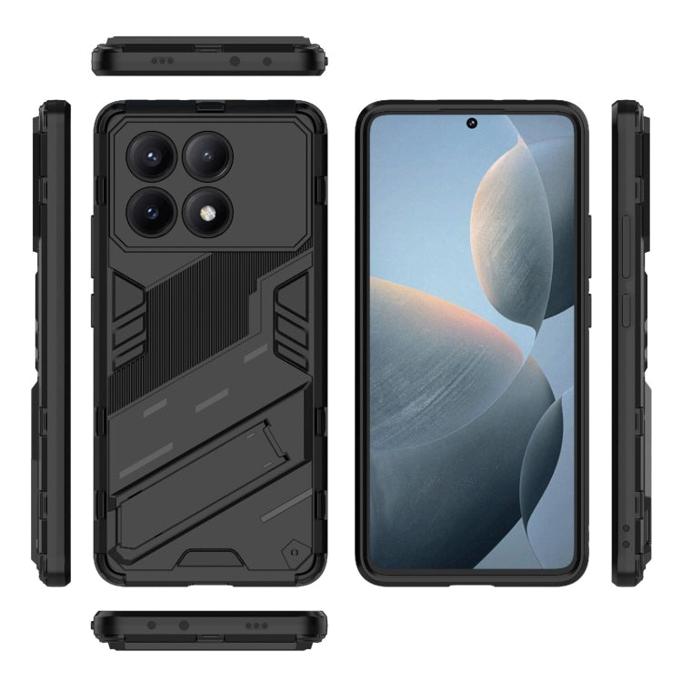 For Xiaomi Redmi K70E 5G Punk Armor 2 in 1 PC + TPU Phone Case with Holder(Black) - Xiaomi Cases by buy2fix | Online Shopping UK | buy2fix