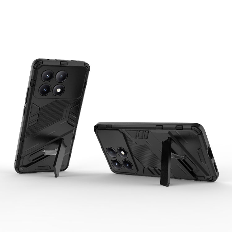For Xiaomi Redmi K70E 5G Punk Armor 2 in 1 PC + TPU Phone Case with Holder(Black) - Xiaomi Cases by buy2fix | Online Shopping UK | buy2fix