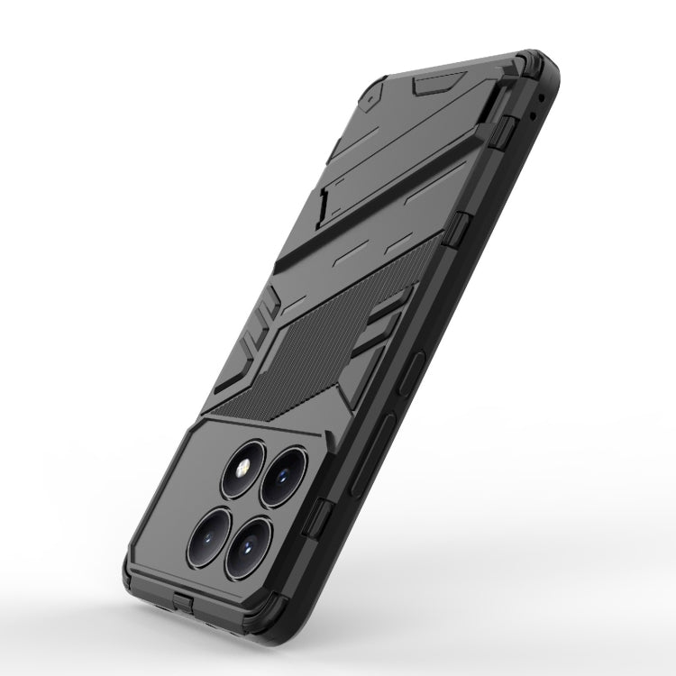 For Xiaomi Redmi K70E 5G Punk Armor 2 in 1 PC + TPU Phone Case with Holder(Black) - Xiaomi Cases by buy2fix | Online Shopping UK | buy2fix