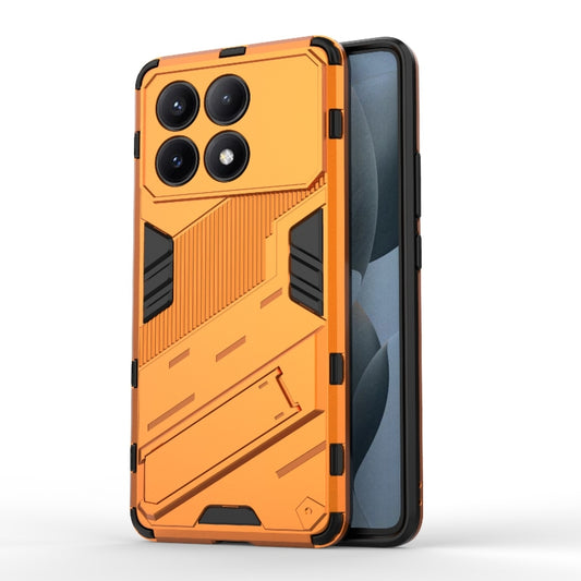 For Xiaomi Redmi K70E 5G Punk Armor 2 in 1 PC + TPU Phone Case with Holder(Orange) - Xiaomi Cases by buy2fix | Online Shopping UK | buy2fix