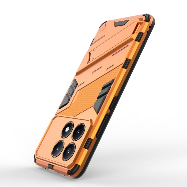For Xiaomi Redmi K70E 5G Punk Armor 2 in 1 PC + TPU Phone Case with Holder(Orange) - Xiaomi Cases by buy2fix | Online Shopping UK | buy2fix