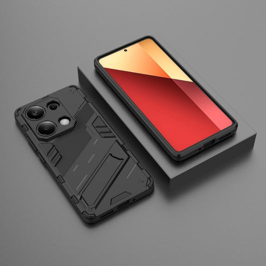 For Xiaomi Redmi Note 13 Pro 4G Global Punk Armor 2 in 1 PC + TPU Phone Case with Holder(Black) - Xiaomi Cases by buy2fix | Online Shopping UK | buy2fix