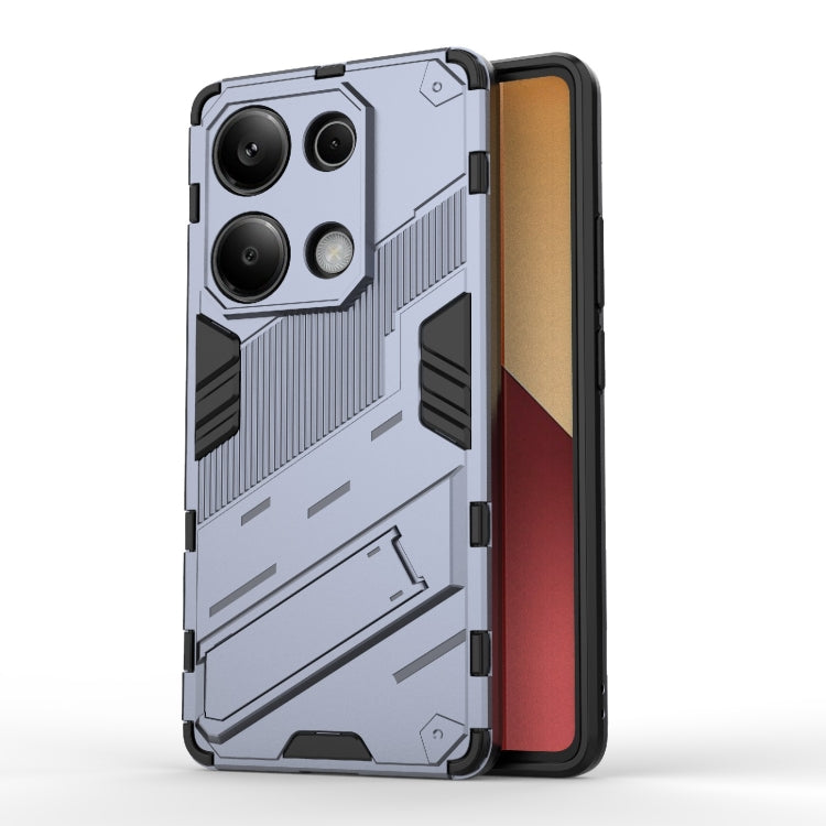 For Xiaomi Redmi Note 13 Pro 4G Global Punk Armor 2 in 1 PC + TPU Phone Case with Holder(Grey) - Xiaomi Cases by buy2fix | Online Shopping UK | buy2fix