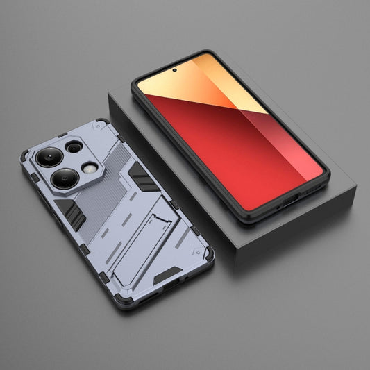For Xiaomi Redmi Note 13 Pro 4G Global Punk Armor 2 in 1 PC + TPU Phone Case with Holder(Grey) - Xiaomi Cases by buy2fix | Online Shopping UK | buy2fix
