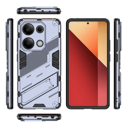 For Xiaomi Redmi Note 13 Pro 4G Global Punk Armor 2 in 1 PC + TPU Phone Case with Holder(Grey) - Xiaomi Cases by buy2fix | Online Shopping UK | buy2fix