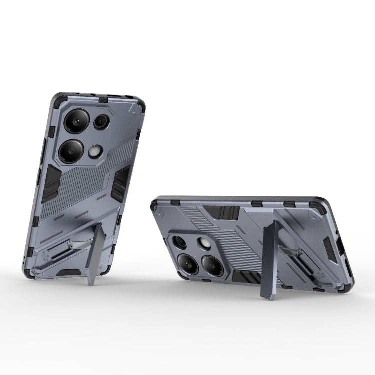 For Xiaomi Redmi Note 13 Pro 4G Global Punk Armor 2 in 1 PC + TPU Phone Case with Holder(Grey) - Xiaomi Cases by buy2fix | Online Shopping UK | buy2fix