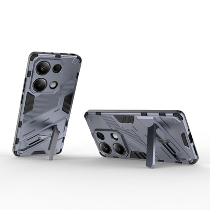 For Xiaomi Redmi Note 13 Pro 4G Global Punk Armor 2 in 1 PC + TPU Phone Case with Holder(Grey) - Xiaomi Cases by buy2fix | Online Shopping UK | buy2fix