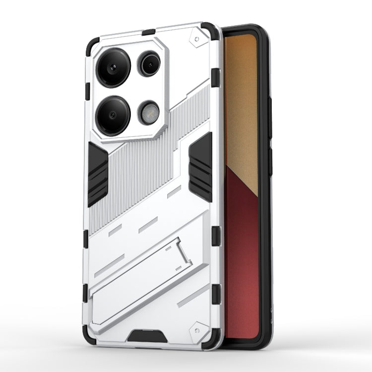 For Xiaomi Redmi Note 13 Pro 4G Global Punk Armor 2 in 1 PC + TPU Phone Case with Holder(White) - Xiaomi Cases by buy2fix | Online Shopping UK | buy2fix