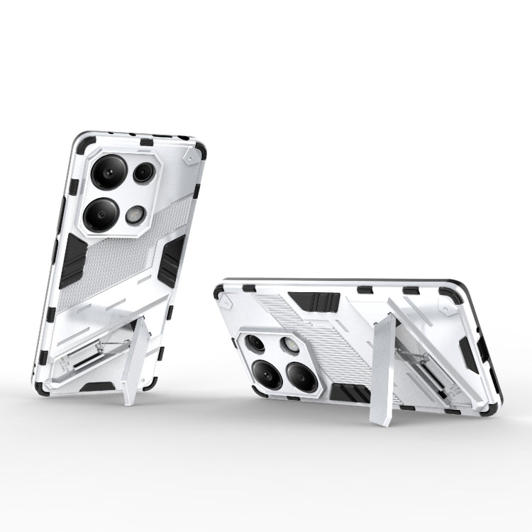 For Xiaomi Redmi Note 13 Pro 4G Global Punk Armor 2 in 1 PC + TPU Phone Case with Holder(White) - Xiaomi Cases by buy2fix | Online Shopping UK | buy2fix