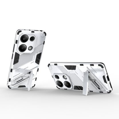 For Xiaomi Redmi Note 13 Pro 4G Global Punk Armor 2 in 1 PC + TPU Phone Case with Holder(White) - Xiaomi Cases by buy2fix | Online Shopping UK | buy2fix