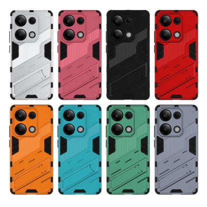 For Xiaomi Redmi Note 13 Pro 4G Global Punk Armor 2 in 1 PC + TPU Phone Case with Holder(White) - Xiaomi Cases by buy2fix | Online Shopping UK | buy2fix